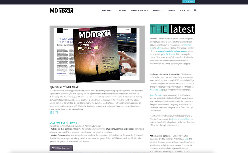 MD Next website