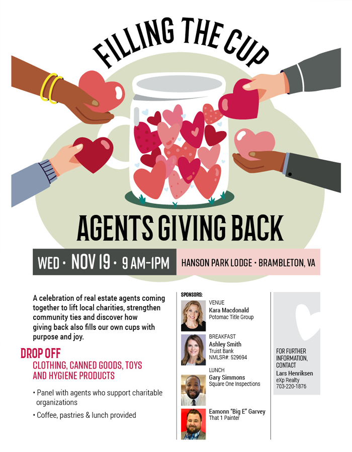 Filling the Cup realtor event flyer