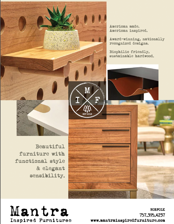 Mantra custom furniture designer magazine ad