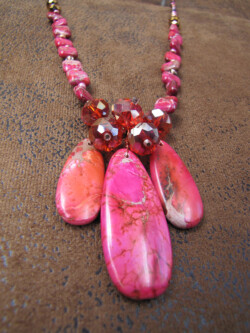 jasper and crystal necklace