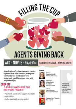 Real Estate client: Real estate professionals "Giving Back" event flyer Real Estate client: Real estate professionals "Giving Back" event flyer