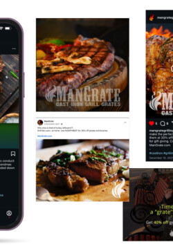 Social Media: ManGrate cast iron grill grates Social Media: ManGrate cast iron grill grates