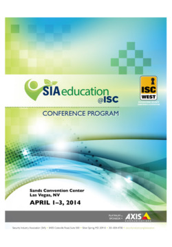 SIA Conference program cover