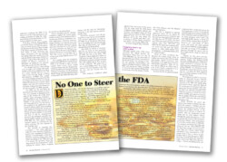 The New Physician, FDA Drug Approvals, inside spread The New Physician, FDA Drug Approvals, inside pages