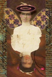 Good girl, bad girl digital illustration